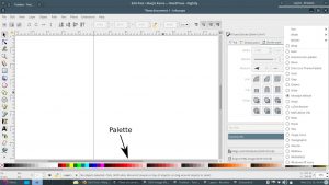 Inkscape palette and palette menu