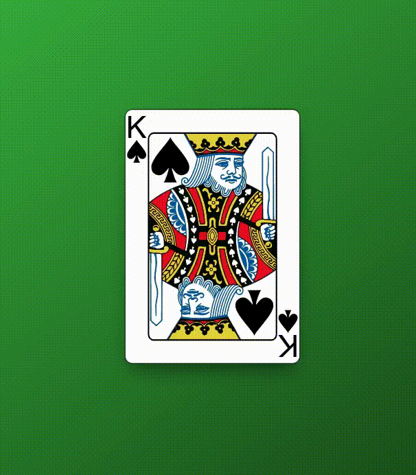 Animated GIF showing the card flip transition